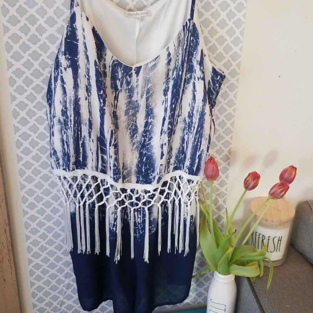 🌷NWOT Charlotte Russe Fringed Romper!🌷